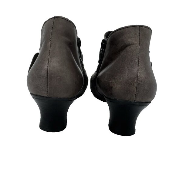 Rieker Sally Brown Leather Dress 56956 Size 13 Gray Ankle boot, witchy boot - Picture 11 of 16